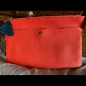 JCrew leather clutch